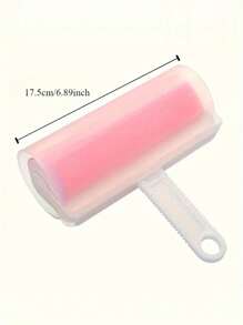 超大号可重复使用粘毛滚筒，有效去除宠物毛发和灰尘，粘性强，可水洗重复使用。这款宠物毛发去除器包含两种尺寸的衣物清洁刷，无需电池，是卧室和衣物清洁的理想之选。 - 彩色 - 查看 3