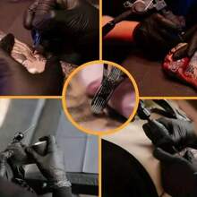 50pcs/100pcs Disposable Sterile Tattoo Needles Assortment, 3RL,5RL,7RL,9RL,5RS,7RS,9RS,5M1,7M1,9M1 Tattoo Cartridge Needles, Includes Grip Tips, Ink And Magnifier Glasses