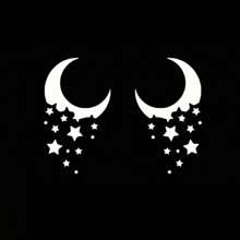 2 bucăți autocolante cu oglindă Star Moon - Adaugă Magic Touch Magic Decorului tău! - o marime - Vizualizare 8