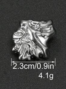 10 piezas de botones de metal vintage asimétricos y plisados, decoración versátil para abrigos, suéteres, trajes, uniformes y manualidades DIY