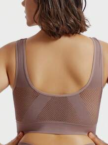 3 Peças Conjunto de Sutiãs Esportivos Sem Costura, Confortáveis, Respiráveis e Sem Arame para Mulheres Plus Size