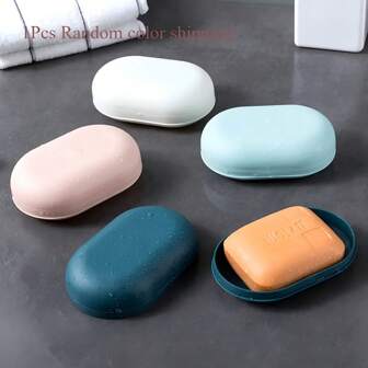 Creative Waterproof Sealed Leak-Proof Soap Box, Handmade Soap Holder With Drain, With Sandwich And Latch, But Portable Travel Soap Box, Plastic Rectangular Soap Tray, Bathroom Accessories, Suitable For Bathroom And Travel, Back-To-School Supplies,Bathroom Decor Summer