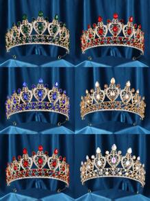 Women's Princess Crown Headpiece, Birthday Queen Black Crystal Crown, Suitable For Party, Birthday, Halloween, Photography, Gift-Giving, Christmas And Other Occasions - Multicolor - View 11