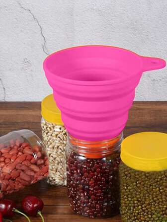 3pcs Collapsible Silicone Funnels - Compact, Portable & Space-Saving Kitchen Essential, Perfect For Cooking, Baking, Oil Pouring & Liquid Transfer, Easy To Clean & Store For Modern Homes