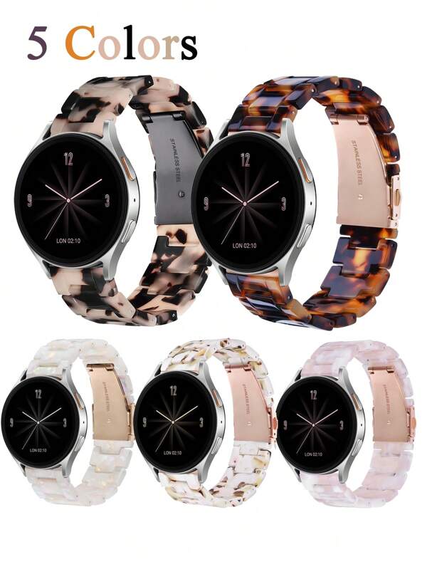 22mm 20mm Resin Band Watch Bands Strap Compatible With/Huawei/ Galaxy Watch 46mm,Galaxy Watch 3 45mm,Gear S3 Frontier/Classic,Garmin Vivoactive 4/Forerunner 945, Galaxy Watch 5 40mm 44mm/Pro 45mm/Galaxy Watch 4 40mm 44mm/Classic 46mm 42mm(2021)/Galaxy Watch 3 41mm