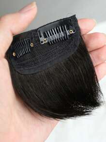 3 件装带发夹的软垫合成天然接发，耐热纤维，隐形轻巧，适合女士（四种颜色可选）