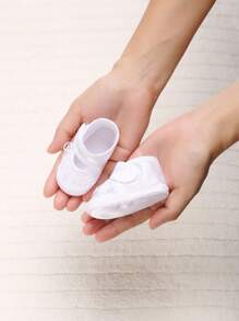 Toddler Girls' Soft Sole Princess Shoes, White Ribbon Ballet Flats, Comfortable Pre-Walker Shoes For Infants, Spring/Summer - White - View 2