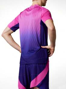 Alemania 2024 rosa  camiseta de fútbol púrpura pantalones cortos traje de entrenamiento ropa deportiva uniforme de fútbol ropa de secado rápido camiseta deportiva ligera y transpirable, perfecta para clubes de fans, perfecta para clubes de fans, - Morado - Ver 3