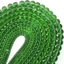 1 件各种尺寸 4/6/8/10/12 毫米绿色玻璃珠串，时尚多功能绿色 DIY 珠子，适用于手链、项链、珠宝制作、手机吊饰、钥匙扣装饰，批发珠子 - 綠色 - 查看 4