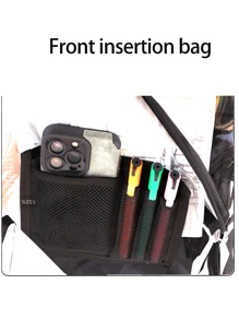 1 Piece PVC Clear Backpack Heavy Duty - Extra Large Clear Book Bag With Multi-Pockets See Through Backpack For College Workplace Travel - Black - Black - View 5