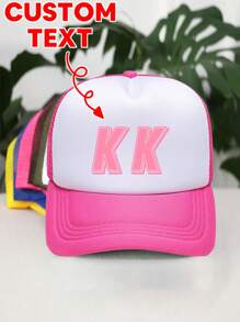[Customized] 1pc Customizable Baseball Cap With Printed Photo, Logo, Or Text, Unisex Trucker Hat Design, Suitable For Parties, Holidays, Anniversaries - Multicolor - View 12