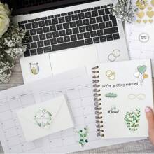 4 Sheets/Set Clipbook Wedding Stickers Creative Valentine's Day Stickers Love Decoration Planning Handheld Wedding Stickers - Multicolor - View 3