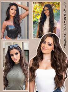 Yilite Hair Extensions Clip Ins 14-20 Inch 7pcs #613 Bleach Blonde Clip In Hair Extensions Human Hair Straight Clip In Hair Extensions Real Human Hair Double Weft (14-20 Inches #613 Bleach Blonde) - S613 - View 8