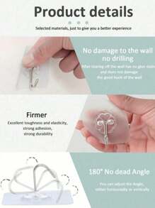 Self-Adhesive Curtain Rod Brackets, Adjustable Telescopic Curtain Rod Hooks, Suitable For Home, Living Room, Bedroom, Kitchen, Bathroom, Hotel Curtain Hooks Gifts Birthday Graduation