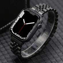 Pulseira de Aço Inoxidável Compatível com Apple Watch Ultra 2 Banda 49mm 40mm 44mm 42mm 38 Bracelete de Metal para Relógio Séries 8 7 6 SE 5 4 3 45mm 41mm WatchBand