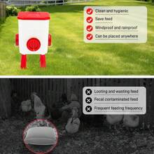 家禽喂养套装，自动鸡喂食器和饮水器套件，适用于鸟类、鸭子、鹅 - 易于使用，无需电池，鸟类喂养和饮水用品（塑料产品表面轻微划痕不可避免，不会影响外观和使用） - 彩色 - 查看 9