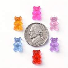 50/100/200pcs Acrylic Gummy Bear Beads, Vibrant Mixed Colors, Glossy Transparent Spacer Beads Suitable For DIY Jewelry Making, 11x16mm - Variety Of Clear Colors, Ideal For DIY Bracelets And Jewelry