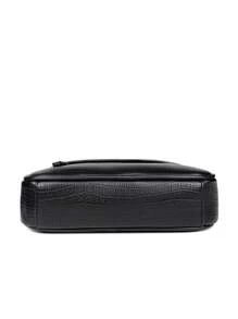 男士时尚休闲斜挎包，大容量，青春礼物，街头风格，新设计 - 黑色 - 查看 11