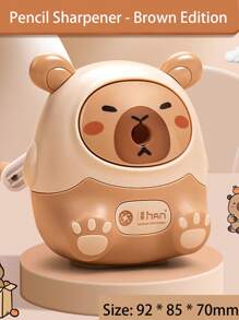 1pc Capybara Shaped Sharpener, Cute & Cartoonish, Multipurpose & Easy To Use Student Pencil Sharpener, Thick Material Durable Anti-Drop Alloy Blade, Suitable For Various Pencil Sizes Back To School