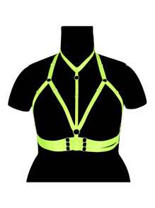 Women Plus Size Harness Strappy Hollow Out Cross Elastic Cage Bra Cupless Bra Body Lingerie For Ladies - Multicolor - View 10