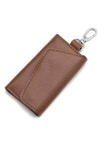 1 pieza Bolsa compacta para llaves, billetera con llavero organizada con cierre de broche , bolsa de llaves de moda con opciones de multicolor, accesorio unisex mini cartera