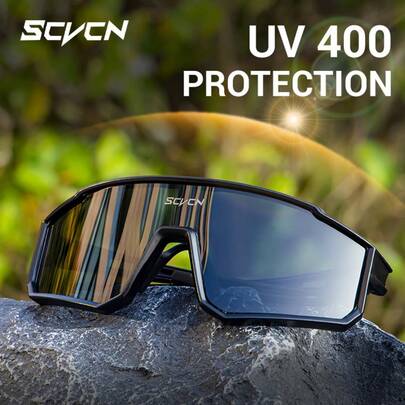 1pc SCVCN Men Sports Glasses Fashion Outdoor Bicycle Glasses MTB Cycling Glasses Road Bike Glasses Easy Comfort Casual Outfits Outdoor Cycling Glasses For Summer Beach Vacation,Outdoor,Travel