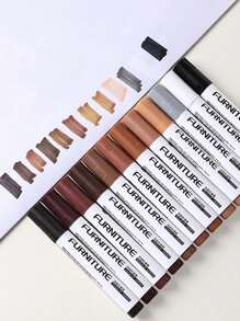 12 Color Furniture Paint Scratch Repair Marker Pen Set With/ Without Pen Sleeve Back To School - Multicolor - View 8