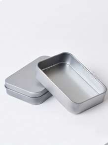 全新方形锡制收纳盒，小型金属收纳盒，适用于珠宝、钥匙、硬币、婚礼糖果容器