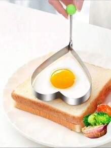 4pcs/Set Fried Egg Mold In Flower, Heart, Star And Round Shapes - Silver - View 3