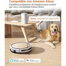 ILIFE V5s Plus Robot Aspirador y Mopa Combo, Funciona con 2.4G Wi-Fi/App/Alexa, Robot Aspirador Automático Autocargable, Delgado y Silencioso (V5s Pro Upgrade) - Tipo de Enchufe A USA (110-127V) - Ver 5