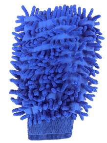 1pc Upgraded Double-Sided Blue Chenille Car Wash Glove