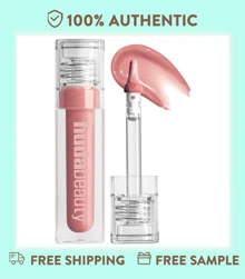 HUDA BEAUTY Lip Gloss Plumper For Fenty Beauty High-Shine Non-Sticky Formula With Vitamin E Lip Filler Effect & Hydrating Gloss 0.13 Oz/3.9 ML-Faux Filler Shiny Non-Sticky Lip Gloss-Size 0.13 Oz / 3.9 ML - She Flirty - 查看 1