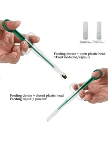 1 Pc Random Color Pet Medicine Feeder, Pet Medicine Tablet Syringe, Soft-Tip Dual-Purpose Feeder, Pill Shooter, Double-Needle Feeding Dispenser Tool Pet Medicine Feeder, Pet Medicine Tablet Syringe, Soft-Tip Dual-Purpose Feeder, Pill Shooter, Double-Needle Feeding Dispenser Tool