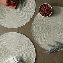 1pc/2pcs/4pcs/6pcs -Piece Set Round Non-Slip Table Mat Waterproof Natural Braided Placemats, Under Plate, Boho Placemats For Kitchen Table Indoor/Outdoor Washable, Heat-Resistant Placemat For Dining Table Perfect For Table Decoration For Home, Hotels, Restaurants, Parties, Camping, Festivals, Weddings, Events, Holidays. Universal Placemats All Year Round. - Olive Green - View 3