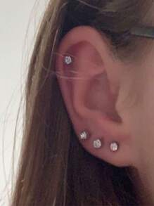 2-10件/套穿孔套件无菌一次性无菌耳洞装置软骨耳屏穿孔枪无痛鼻穿孔工具