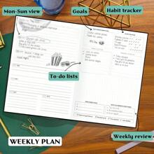 1 份 2025 计划表：2025 年月度、每周和每日计划表，用于规划您的成功 - A5 尺寸精装随时开始并实现您的目标