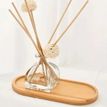 1 Piece Bamboo Tray, DIY Base Embryo Succulent Mosaic Coaster Making Material Bathroom Storage Wood Plank Roma Therapy Hand Sanitizer Shampoo Shower Gel Sink Sponge For Home Kitchen Dresser Living Room OilSpice Bottle Coaster Jewelry Flower Pot Green Plant Fish Tank, Home Decoration, Bathroom Accessories