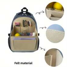 1 tấm lót ba lô, tấm lót ba lô bằng nỉ, tấm lót ba lô nhiều ngăn, túi đựng đa năng, tấm lót ba lô du lịch có thiết kế khóa kéo để đựng đồ trong ba lô, ngăn chia túi nhỏ nhiều ngăn trong ba lô, túi nỉ đựng mỹ phẩm, tấm lót chia ngăn bên trong đựng đồ siêu nhẹ, ngăn đựng đồ bên trong túi du lịch, ngăn đựng ba lô và túi leo núi - Nhiều màu - Xem 9