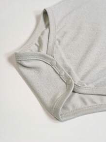 3 件套女婴无袖休闲连体衣套装，可爱婴儿新生儿连体衣 - 彩色 - 查看 5