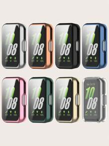 1pc Solid Color Casual Electroplated TPU Full Edge Scratch-Resistant Protective Case Compatible With Samsung Galaxy Fit 3 Smart Band - Galaxy Fit 3 - View 2