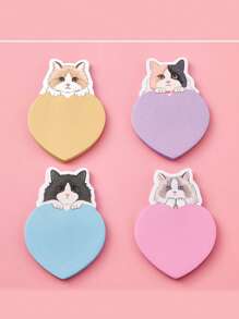 دفتر مذكرات مع صور قطط كرتونية جميلة للمكتب والدراسة، مذكرات لاصقة مريحة للحياة اليومية والتعلم، لوازم مدرسية، عودة إلى المدرسة - 7*10سم - مشاهدة 2