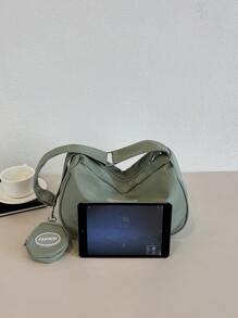 尼龙饺子形休闲手提包带小袋，夏季新款女士设计