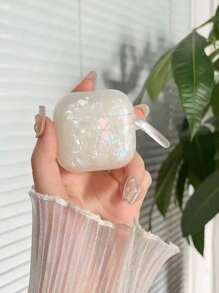 1pc Colorful Seashell & Pearl Texture IMD AirPods 1/2/3/4 Compatible Earphone Case