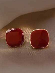 مجموعة 5 أزواج أقراط مكونة من لؤلؤ مزيف، أشكال هندسية وأزهار في طراز عتيق بسيط، أنيقة وحصرية مناسبة للنساء لارتدائها يوميًا وفي المناسبات - البدلة د - مشاهدة 4