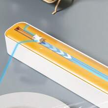 塑料厨房薄膜切割器和分配器 - 整理保鲜膜、烘焙纸和锡箔 - 食品包装必备厨房储存工具，最大容量为直径 4.5 厘米/1.77 英寸的厨房用纸