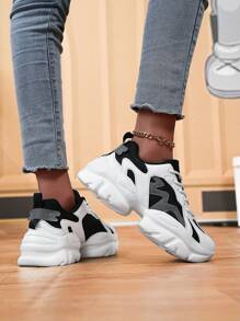 Tênis Chunky Feminino, Respirável Versátil Casual Moda Estudante Esportes Tênis de Corrida