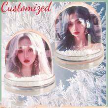 定制水球雪球照片。热升华液体相框铝板DIY打印。可灌装自来水或纯净水。雪花球。适用于婚礼、茶室、家居、花园、办公室、周年纪念、情人节、母亲节、生日、父亲节、毕业典礼、婚礼、乔迁之喜。 - 彩色 - 查看 2