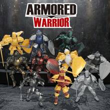 1 Set de Figura de Acción Modelo de Caballero Medieval - Marionetas articuladas con accesorios, juego de construcción creativo para mayores de 14 años, material de ABS para decorar y coleccionar