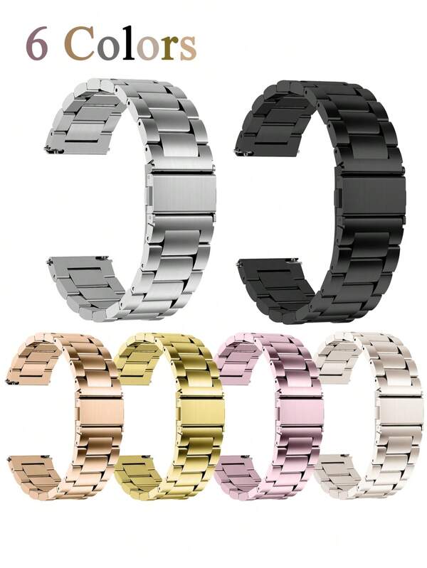 Correa de reloj de acero inoxidable de 22 mm y 20 mm compatible con Huawei, Galaxy Watch 46 mm, Galaxy Watch 3 45 mm, Gear S3 Frontier / Classic, Garmin Vivoactive 4 / Forerunner 945, Galaxy Watch 5 40 mm 44 mm / Pro 45 mm, Galaxy Watch 4 40 mm 44 mm / Classic 46 mm 42 mm (2021), Galaxy Watch 3 41 mm