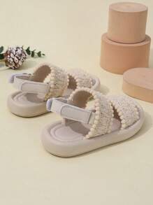 Toddler/Kids Solid Soft Bottom Beach Sandals, Boys Fashion Casual New Style Flat Sandals, Summer - Beige - View 4